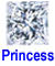 Princess loose diamond