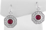 Ruby and Diamond Earring