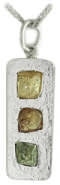 Rough Diamonds Multi-Color Pendant