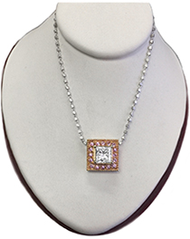 Princess diamond pendant