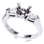 Pears Shape Side Diamonds
